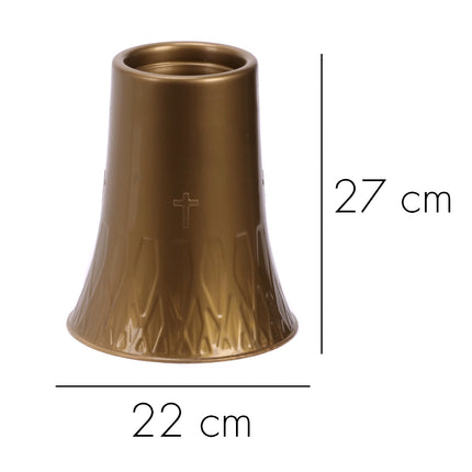 00408202_vaza-koren-27cm-biela-zlata-grafit-plast